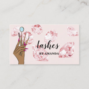 Modern Makeup Eyebrow Eyes Lashes Girly Business C Card