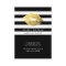 Modern Makeup Gold Lips - Chic Black White Stripes