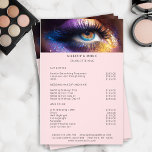 Modern, Makeup Photo Glitter Salon Price List  Flyer<br><div class="desc">Modern,  Makeup Photo Glitter,  Price List Flyer. Edit your product in a few minutes by adding your data. You can change the font/colour/position by "further personalization".</div>