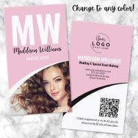 Modern Makeup Photo Logo Pink Monogram