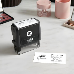 Modern Makeup Studio Name Return Address Self-inking Stamp