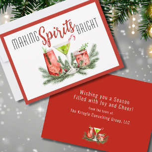 Modern Making Spirits Bright Corporate  Holiday Card