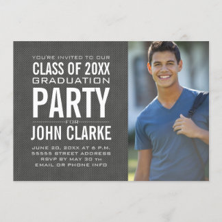 MODERN MALE GRAD | GRADUATION PARTY INVITATION