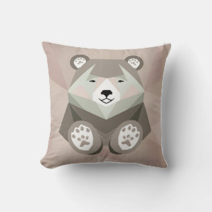Modern Mama Bear Geometric  Throw Pillow