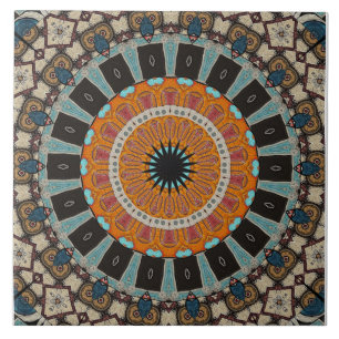 Modern Mandala Ceramic Tile