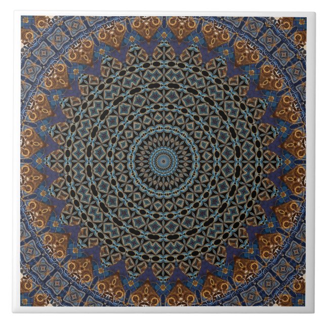 Modern Mandala Ceramic Tile (Front)