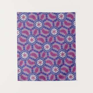 MODERN Mandala COLOR BLACK PINK ROSE TAPESTRY