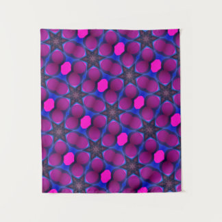 MODERN Mandala COLOR PINK BLUE STAR TAPESTRY