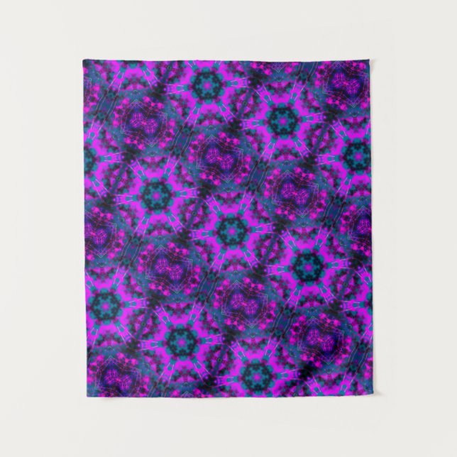 MODERN Mandala COLOR PINK DEEP ROSE TAPESTRY (Front)