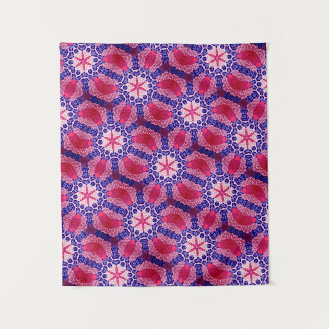 MODERN Mandala COLOR PINK ROSE TAPESTRY (Front)