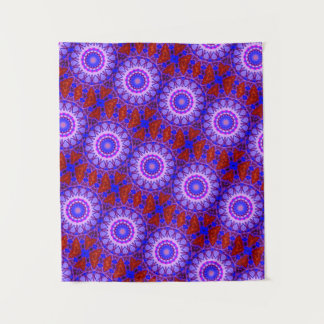 MODERN Mandala COLOR PURPLE PINK BLUE ROSE Tapestry