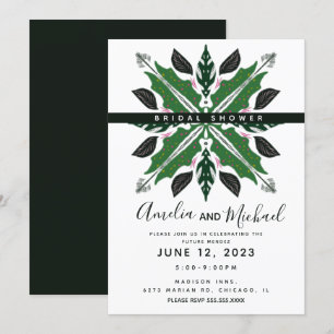 Modern Mandala Hand Drawn Floral Bridal Shower Invitation