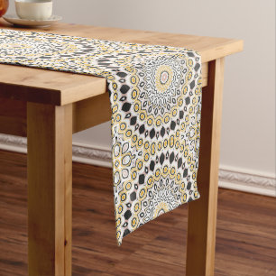 Modern Mandala Kaleidoscope Medallion Medium Table Runner
