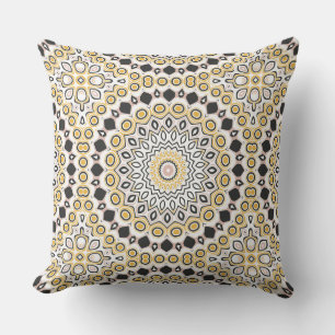 Modern Mandala Kaleidoscope Medallion Throw Pillow
