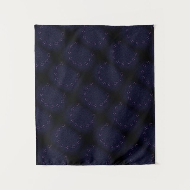 MODERN Mandala LINES -  PINK PLUE ROSE  Tapestry (Front)