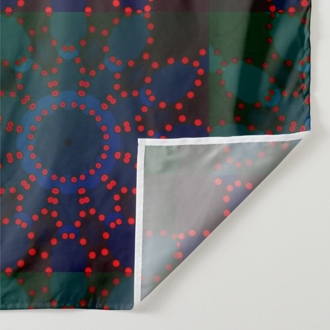 Modern Mandala Lines Red Black  Rose Tapestry (Detail)