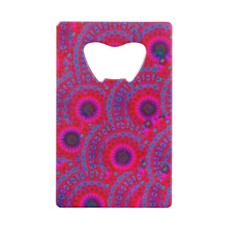 MODERN MANDALA ROSE COLOR PINK CREDIT CARD BOTTLE OPENER