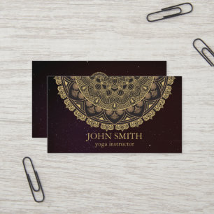 Modern Mandala Yoga Instructor Busines Business Card
