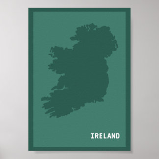 Modern Map Of Ireland / Éire | Irish Emerald Isle Poster