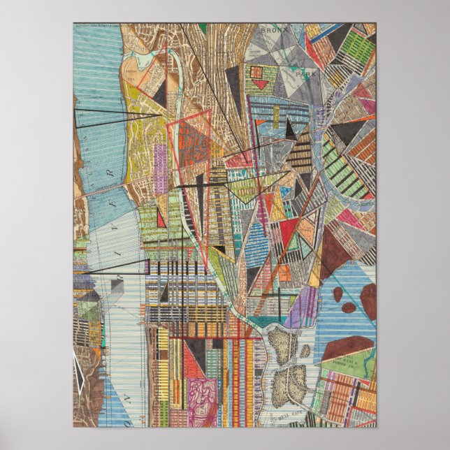 Modern Map of New York I 2 Poster (Front)