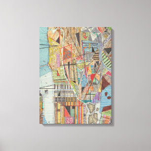Modern Map of New York I 3 Canvas Print