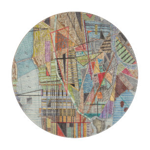 Modern Map of New York I Cutting Board