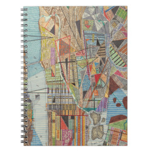 Modern Map of New York I Notebook