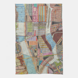Modern Map of New York II Kitchen Towel