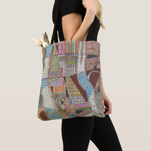 Modern Map of New York II Tote Bag