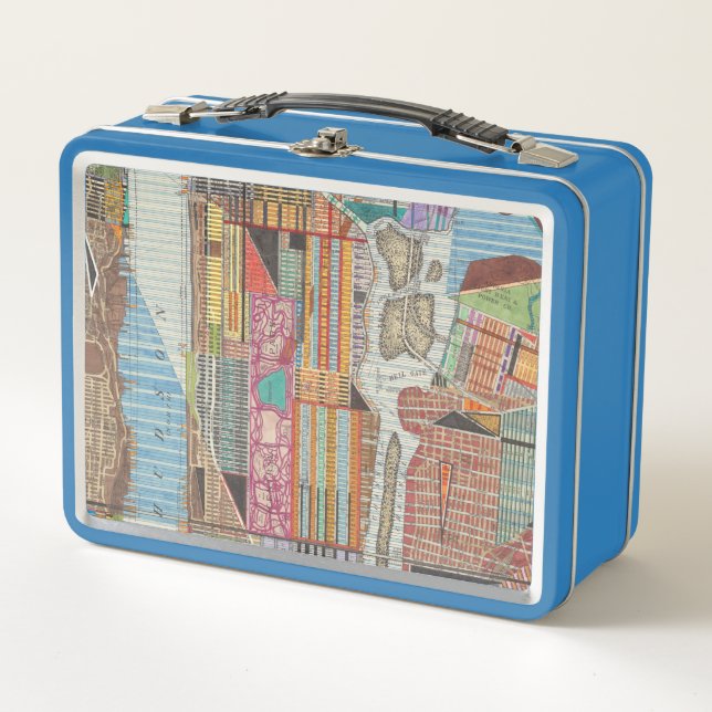 Modern Map of New York III Metal Lunch Box (Front)