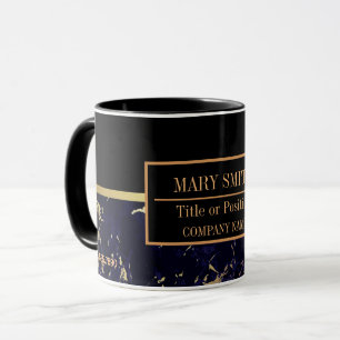 Modern Marble Business Add Name Mug
