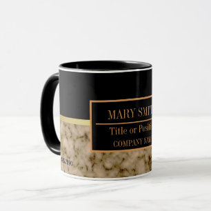 Modern Marble Business Add Name Mug