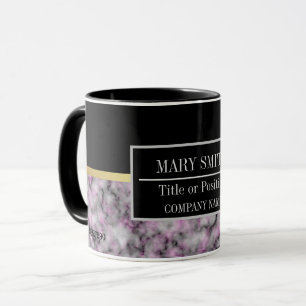 Modern Marble Business Add Name Mug