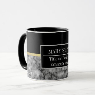 Modern Marble Business Add Name Mug