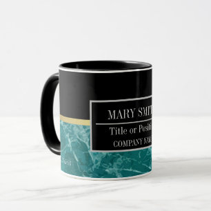 Modern Marble Business Add Name Mug