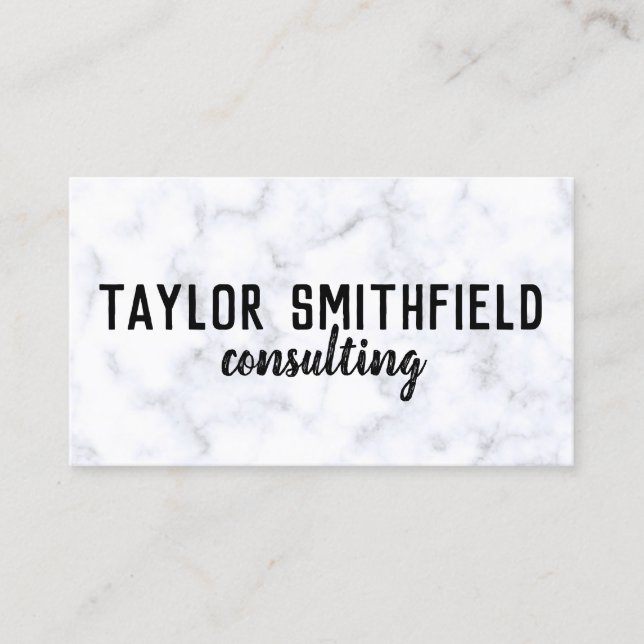 modern marble business card (Front)