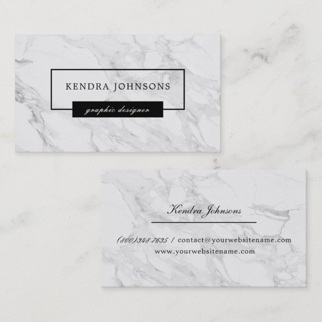 Modern marble business card (Front/Back)