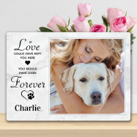 Modern Marble Custom Photo Dog Pet Memorial