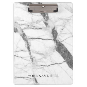 Modern Marble Designer Personalized Clipboard