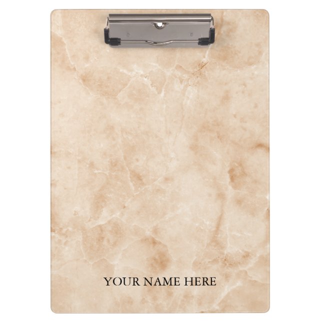 Modern Marble Designer Personalized Clipboard (Front)