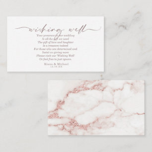 Modern Marble Glitter Wishing Well V2 Blush ID816 Enclosure Card