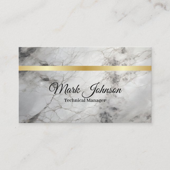 Modern Marble Gold Business Card 1005BCG (Front)