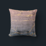 Modern Marble Gold Foil Gemstone Throw Pillow<br><div class="desc">Modern Marble Gold Foil Gemstone

For additional zazzle stationery or merchandising items to match this item,  please contact us through the designer contact on the our zazzle homepage.</div>