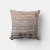 Modern Marble Gold Foil Gemstone Throw Pillow (Front)