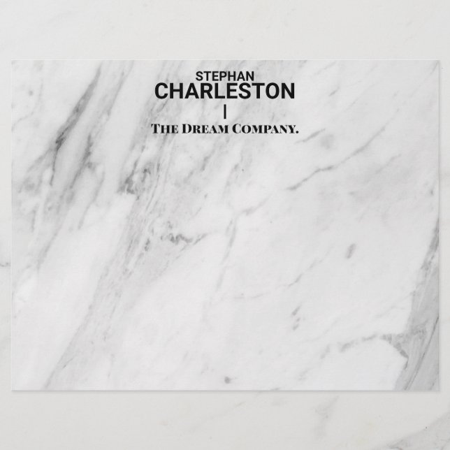 Modern Marble Letterhead (Front)
