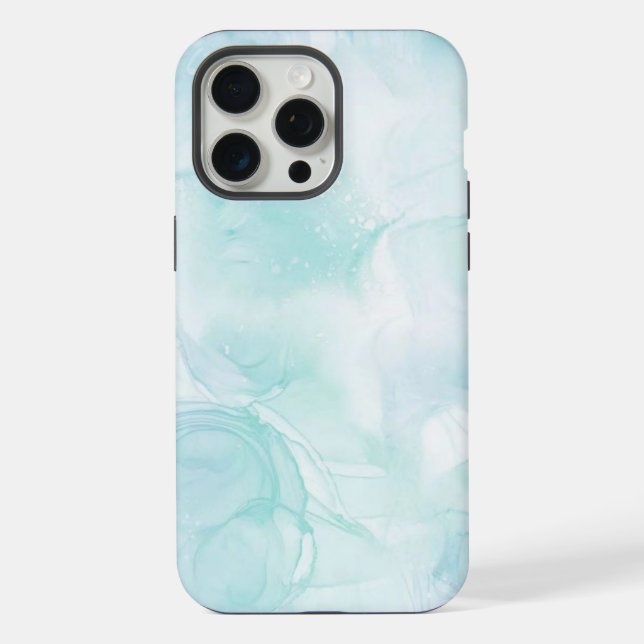  Modern Marble Light Blue iPhone Case (Back)