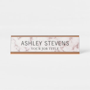 Modern Marble Office Employee Desk Name Plate