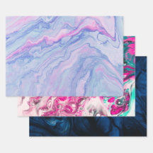 Modern Marble Paint Pour Colorful Abstract Pattern