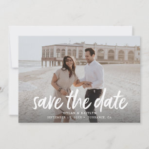 Modern Marble Photo Save the Dates