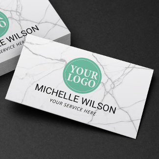 Modern Marble Professional Custom Logo Minimalist Business Card
